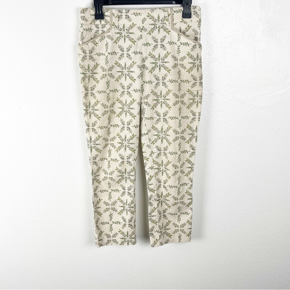 ANTHROPOLOGIE Cartonnier Charlie Botanical Cropped Trouser Pants 2 Tropical Boho